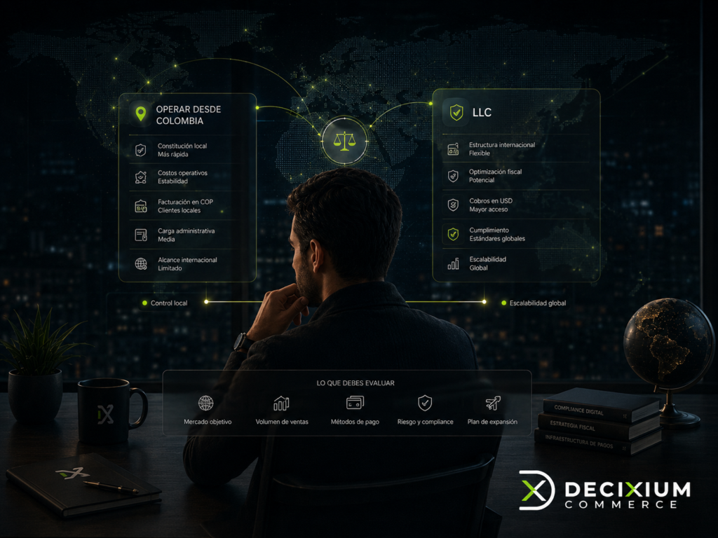 Fundador separando la decisión de proveedor de pagos y la decisión de crear una LLC
