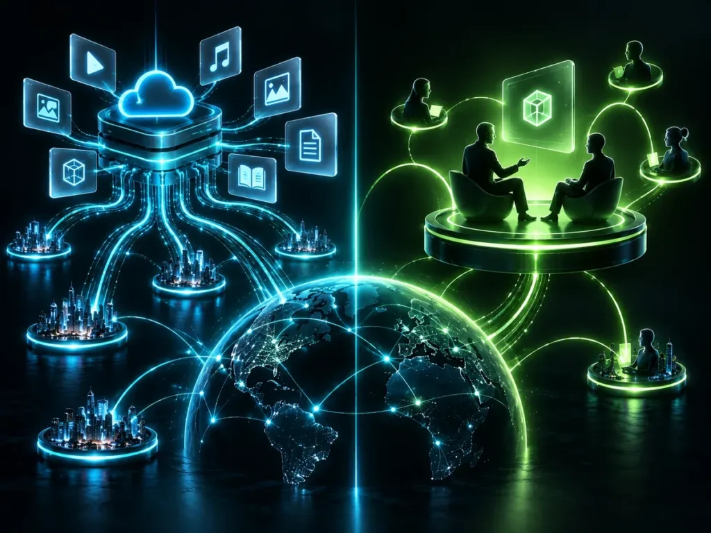 Visual editorial sobre producto digital vs servicio: ¿cómo cambia el cobro global?